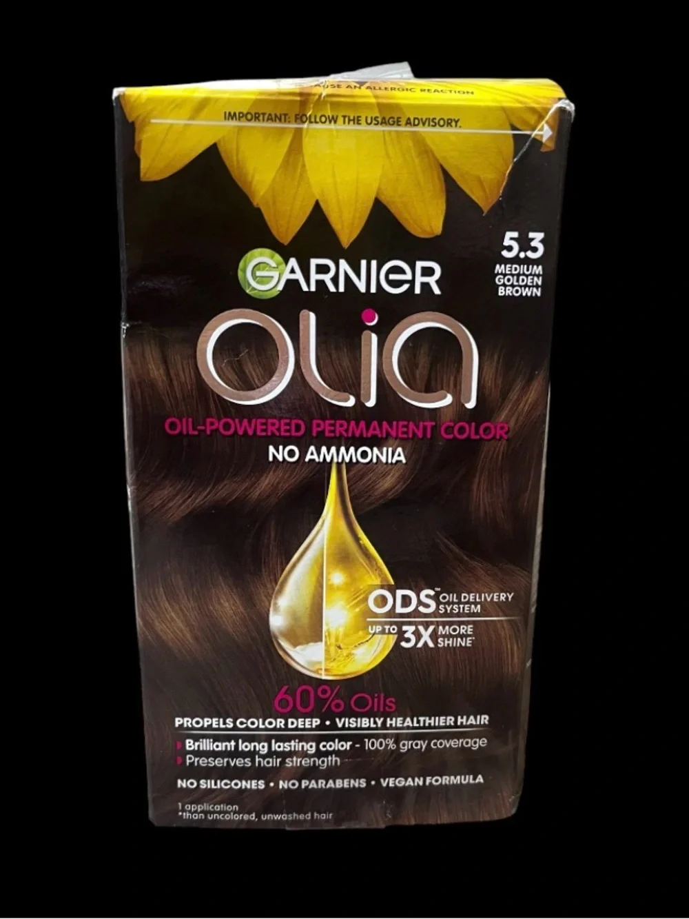 NEW Garnier Olia Permanent Hair Color - Medium Golden Brown (5.3)